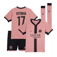 Paris Saint-Germain Vitinha #17 Fußballbekleidung 3rd trikot Kinder 2024-25 Kurzarm (+ kurze hosen)